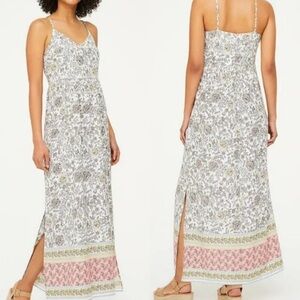 NWT -LOFT Floral 🌺 Maxi Dress in White and Pink